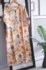 Cream Pattern Kurta - Daily Essential - Image 2