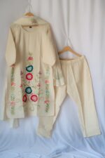 Off White Handpainted Slim fit Suit Set - Diwali Drop 2.0 - Image 2