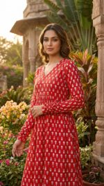 Ruby floral Chudidar Kurta - Image 2