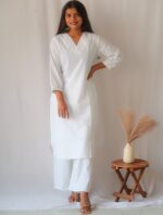 Classic White Suit Set - Aaram - Image 3