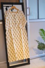 Mini Cream Butta Kurta - Daily Essential - Image 2