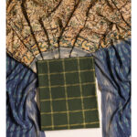 Cotton With ikat kalamkari dupatta