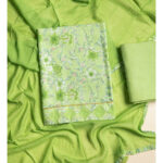 Cotton Printed Set with chiffon Dupatta