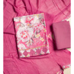 Cotton Printed Set with chiffon Dupatta